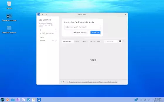 Big Linux remote access screenshot